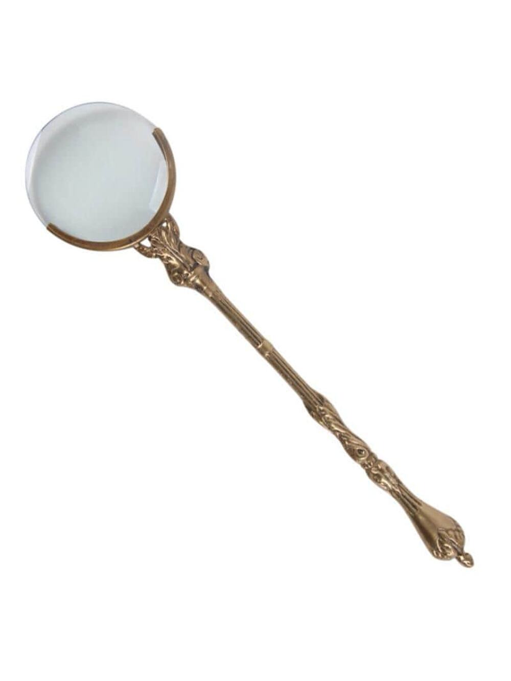 Brass Magnifying Glass | Antique Gold Handheld Loupe in GiftBox / Corporate Gift